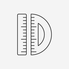 Ruler line icon