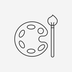 Obraz premium Palette line icon