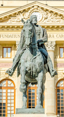 The Statue and the Fundation Building of Carol the First. 
