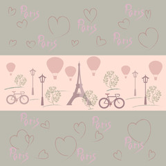 Fototapeta na wymiar Paris (France), Romance in Paris
