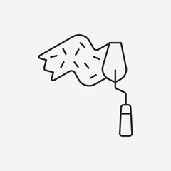 Paint brush line icon