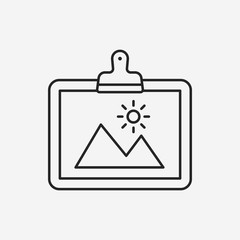 painting artwork line icon