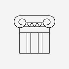 Architectural sculpture line icon