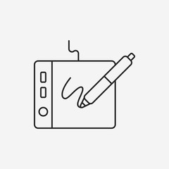 Digital Drawing Board line icon