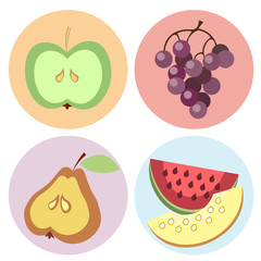 Fruit icons, collection of icons