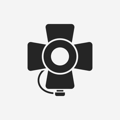 camera light stand icon