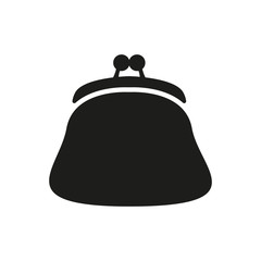 Obraz premium The purse icon. Wallet, pouch and money symbol. Flat