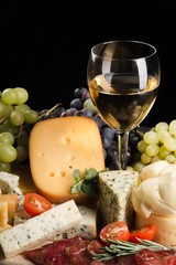 Cheese, Wine, Food.
