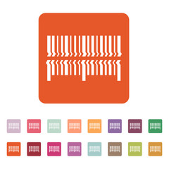 Scan the bar code icon. Barcode scanning symbol. Flat