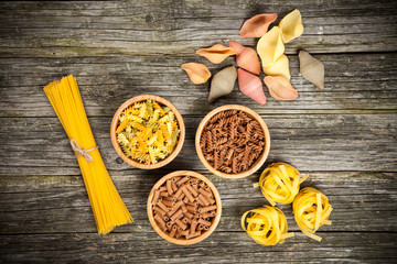 Different types of pasta