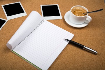 Desk, Photo Album, Diary.