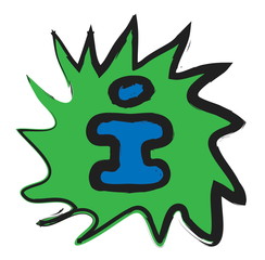 I Information symbol doodle icon