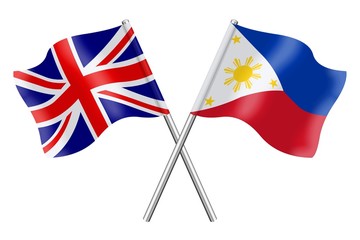 Flags: United Kingdom and Philippines