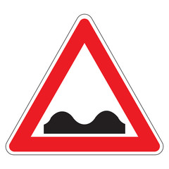 Bumpy road sign