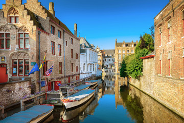 Bruges Canal - obrazy, fototapety, plakaty