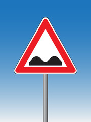 Bumpy road sign