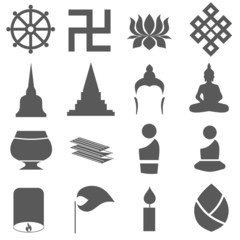 bhuddism icon set