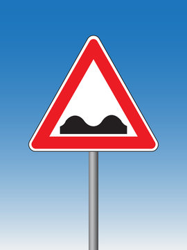 Bumpy road sign