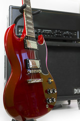 Fototapeta premium Amplificación y guitarra