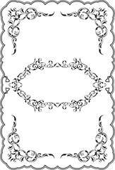 Art ornament fine scroll frame