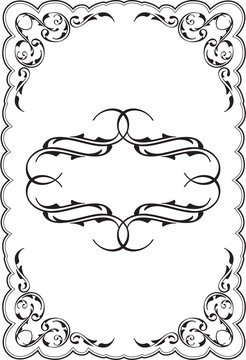 Art ornament scroll frame