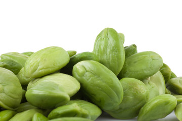 Petai, Bitter Beans isolated on a white background.