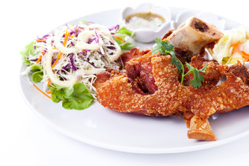 Roasted pork knuckle with sauce, BBQ pork 