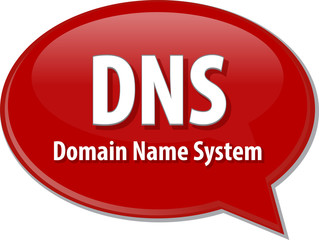 DNS acronym definition speech bubble illustration
