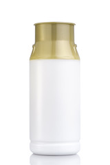  Bottle of milk tank design on white isolated background with cl