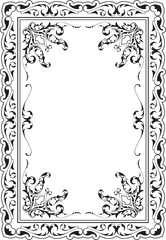 Victorian scroll art frame