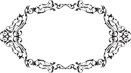 Vintage art baroque old page