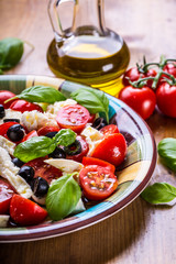 Caprese. Caprese salad. Italian salad. Mediterranean salad. Italian cuisine. 