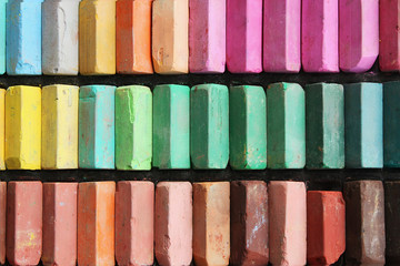 Set of color chalks