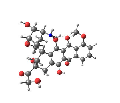 Epirubicin Molecule Isolated On White