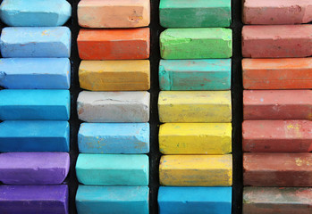 Set of color chalks