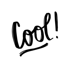 Cool. Hand lettering vector.