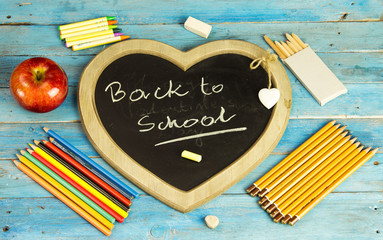 blackboard and apple