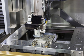 CNC wire cut machine cutting mold parts