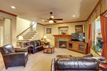 beautiful living room with decor.
