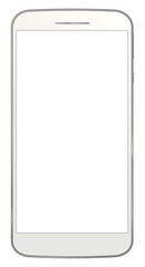 Touch screen cell phone with white screen.