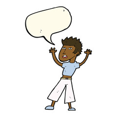 cartoon man panicking with speech bubble