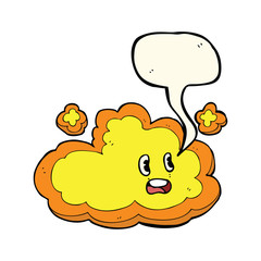 cartoon cloud with speech bubble