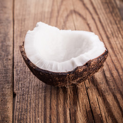 close up of a coconut