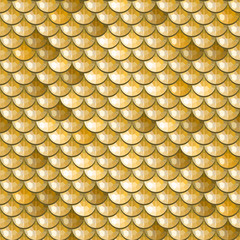 Seamless gold river fish scales