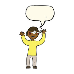cartoon man with eyes popping out of head with speech bubble