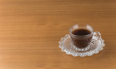 a cup of hot coffee