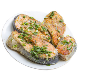 grilled salmon steaks