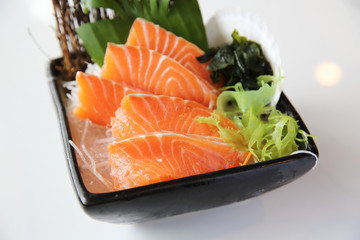 salmon sashimi