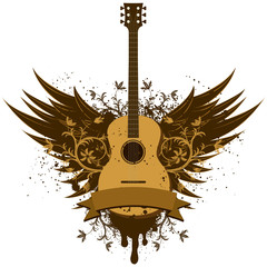 Acoustic guitar wings - 86064966