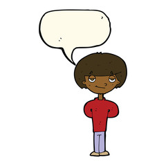 cartoon happy man with speech bubble